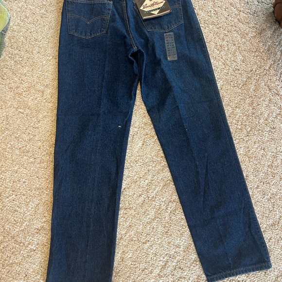 Vintage New Levi's Relaxed Fit Men's Dark Blue Jeans 40x34 - Picture 3 of 6